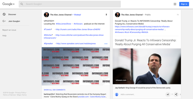 Illustration for article titled Alex Jones Is Shirtlessly Screaming Into the Void on Popular Social Network Google+